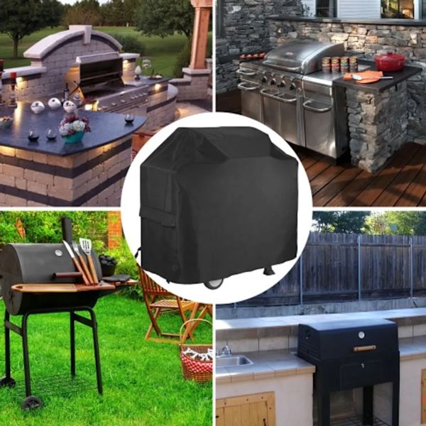 BBQ Grill Skyddande Överdrag BBQ Grill Gas Väderbeständigt Överdrag Skyddande Överdrag Vattentät Duk Utomhusgrill (147x61x122cm)