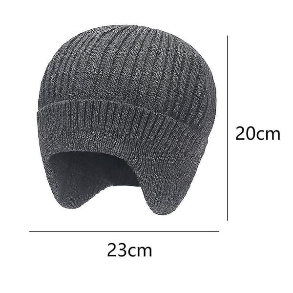 Mössa för män, casual mössa för män, stickad mössa för kvinnor och tonåringar (grå)