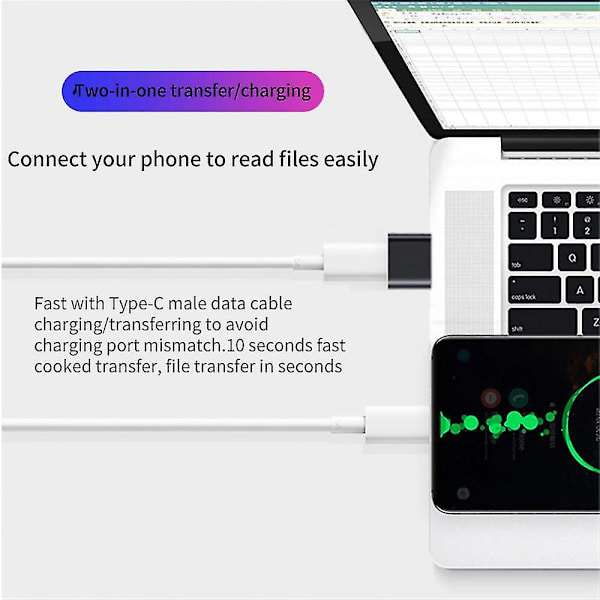 Usb C-konverteradapter Type-c Pd hurtigopladningskonverter til Macbook-printer-sliver