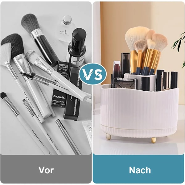 Make-up Organizer Kosmetik Organizer, 360° Roterende Kosmetikæske til Toiletbord Badeværelse