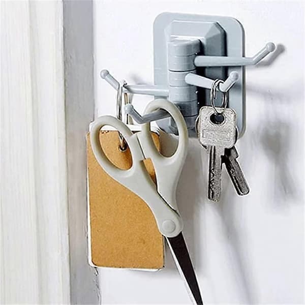 Självhäftande Sticky Hook Stark Punch-Free Hook 2 st Multifunktionell Hook Rack Väggdekal Hook för Badrum Köket Vit