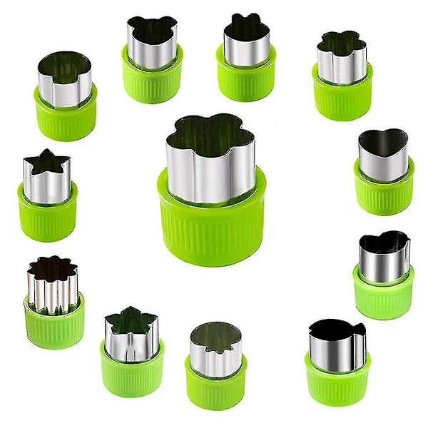 Mindre stål grönsakssats, mini ie mögelbröd s frukt s för barn (12 st/set)