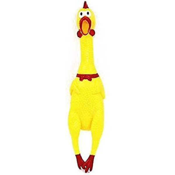 Ln-shrilling Chicken Toy - Push-up Screaming Chicken Toy, Dog Toy