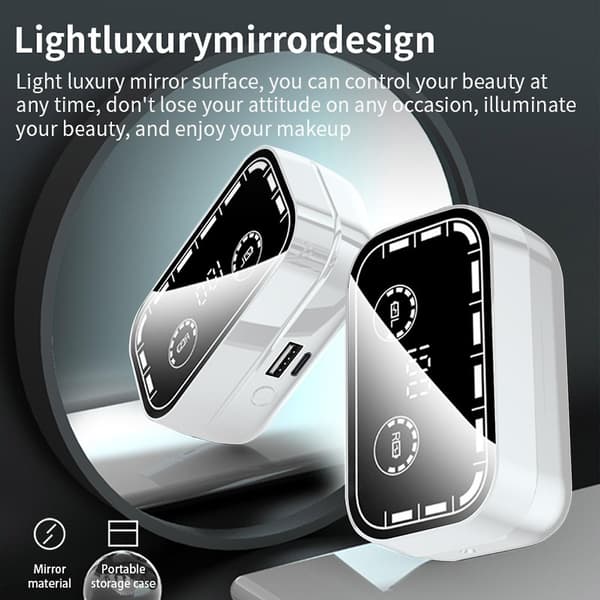 Bluetooth 5.2 In Ear Intelligent Mirror Digital Display Intelligent Noise Reduction With Flashlight Wireless Earphones