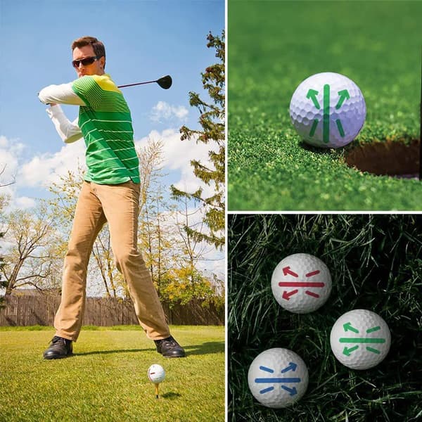 4 Stycken Golfbollsmarkör Linjal Golfbollsmarkör (Blå)
