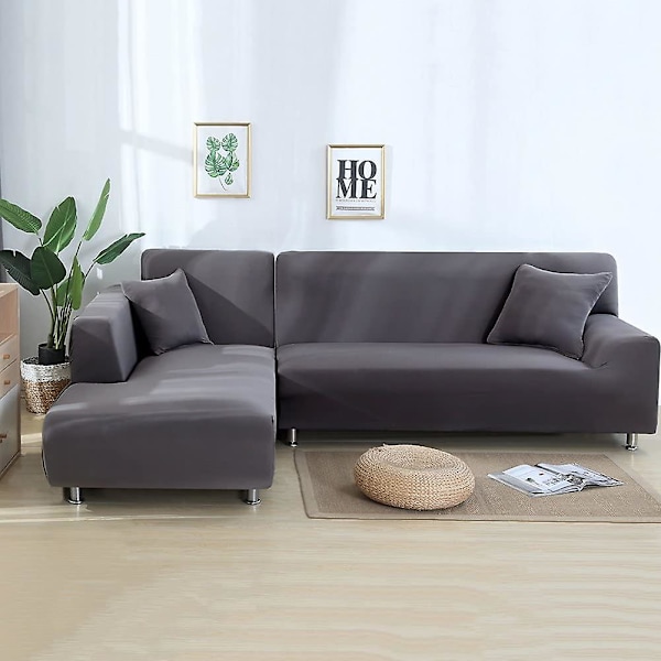 Soffaöverdrag stretch elastiskt sofföverdrag i olika storlekar och färger (3-sits för soffa längd 190-230 cm, grå)