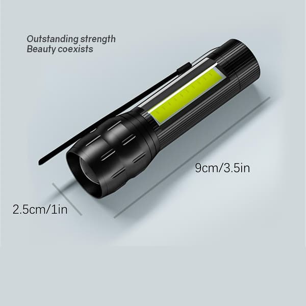 LED-ulkovalaisin, kannettava taskulamppu (musta)