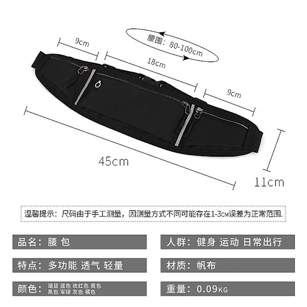 Syy-vyötärölaukku Vedenpitävä urheilulaukku Naiset Miehet Monitoiminen Juoksuvyötärölaukku Muoti Puhelinlaukku Rintapussi Naiset Käsilaukku