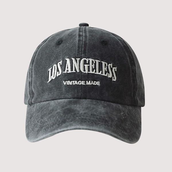 Kulunut denim urheilullinen baseball-lippis Vintage kirjonta auringonsuojalla Ulkoilumuoti Isän hattu Trucker-lippis naisille M（musta harmaa）