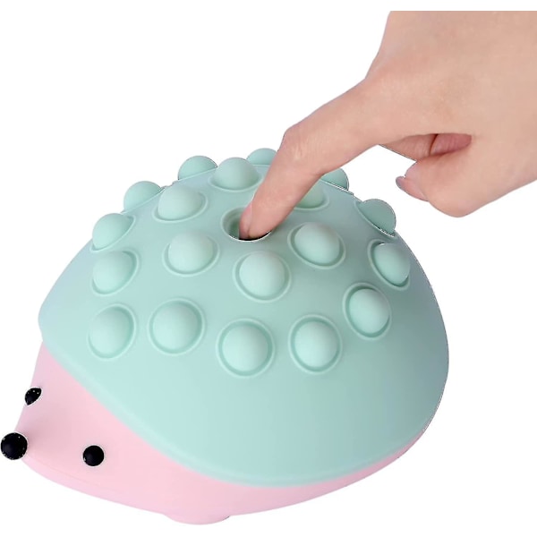 Night Light For Kids Room, Cute Hedgehog Animal Silicone Night Lamp With Decompression Bubble, Usb Rechargeable (1pc)