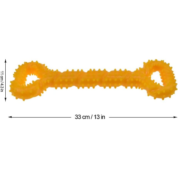 Tug-of-war-resistent tuggben i gummi för hundar, 13 tum