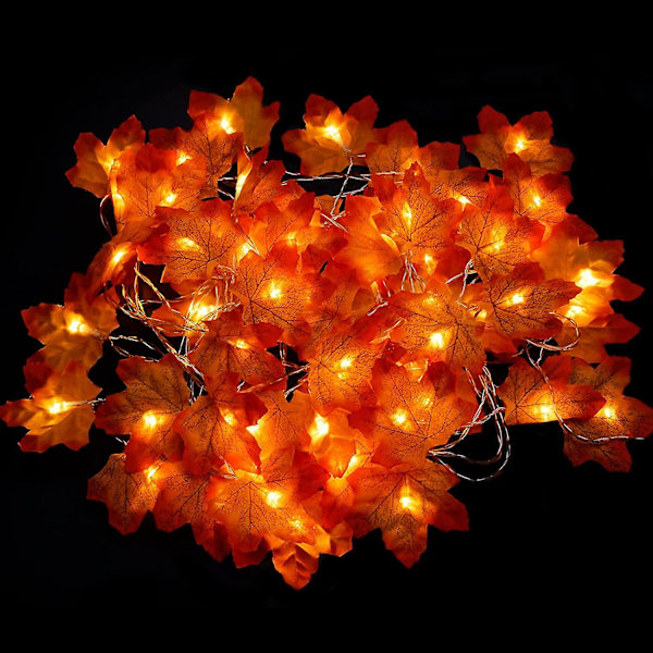 Höstljus Höstdekor Höstdekorationer för hemmet Totalt 19,6 fot 60 LED [2-pack]