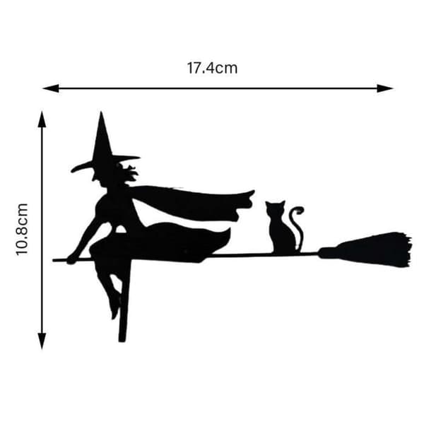 Riippuva koriste - MOTHINESSTO - Halloween - Ovenkulmakyltti - Puu - Musta