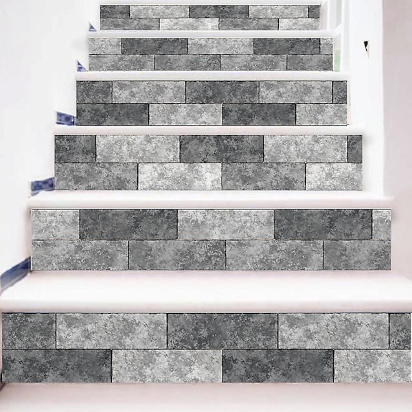 Imitation Brick Stripe Stair Stickers 3D Decoration Step Sticker Wall Sticker 100*18cm 6pcs