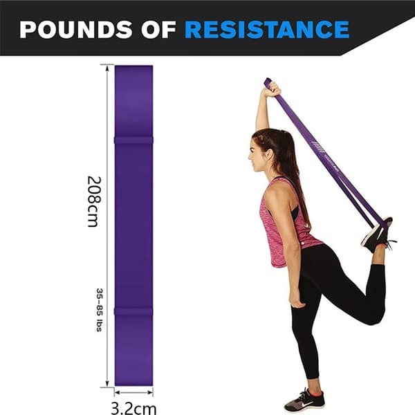Träningsband Set Pull Up Resistance Band – Expanderband Set inklusive pull-up band, motståndsband (LILA 50-75lb,)