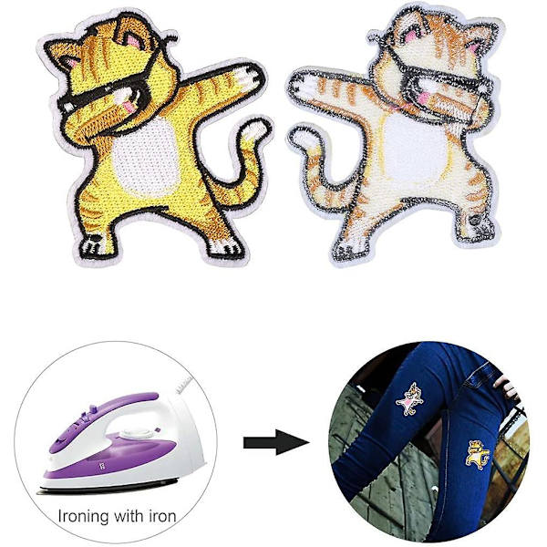 Dww-10 stk. stryge-på patch, hund stryge-på patch sy-på patch applikation til smukke tal broderi brevpapir til T-shirt J