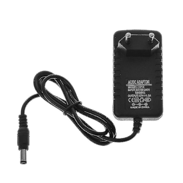 12v 1.5a Strømadapter 5.5x2.5mm Universal Vægoplader Til Led Lampe Speake Ty
