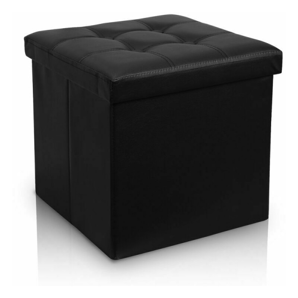 Hengda Seating Tabouret Pliant Seat Opbevaringsboks Seat Cube 3838cm Noir - Sort