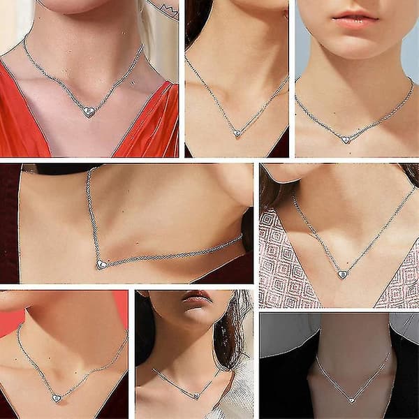 Evago 925 Sterling Silver Initial Letter H Kaulakoru Naisille Miehille - 18 Tuumaa