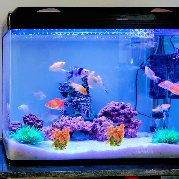 3 stk kunstige akvarieplanter kunstig vannplante fiskebolle landskapsinnredning（10.00X6.20X5.20CM）