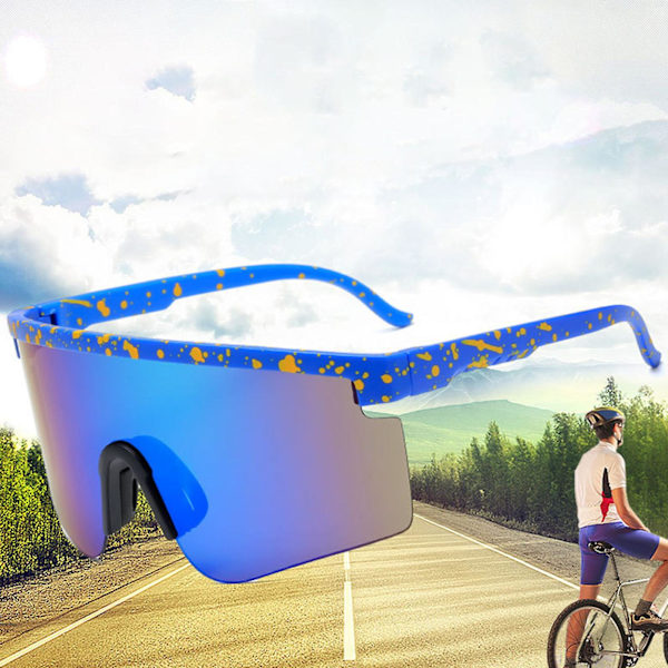 Cykelglasögon utomhus Vindtät Uv-skydd Basebollglasögon För löpning Baseboll Golf Körning（Vitt ark）