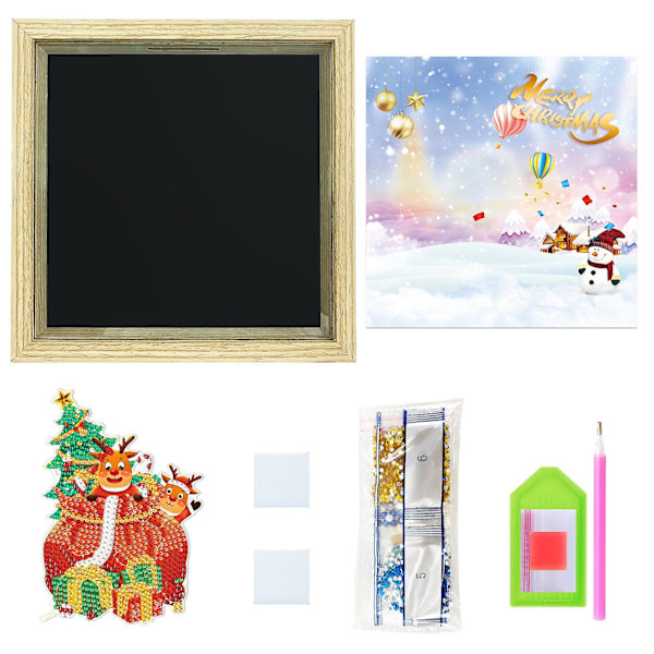 Dww-21.5x21.5x3cm DIY täydellinen timanttimaalaus, DIY timanttikirjontapossupankki, DIY unelma-amuletit käsintehty DIY timantti-timanttikanvasristipisto
