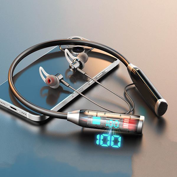 Trådlöst nackmonterat Bluetooth 5.3-headset Smart Digital Stereo Ingen fördröjning Rörelse Anti-svett och vattenavvisande Bluetooth-headset