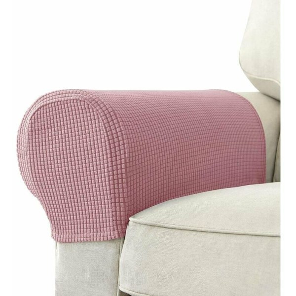 2-pak Jacquard stretch armlænsovertræk til sofaer, lænestole, skridsikre møbelbeskyttere, armlænsovertræk til hvilesofaer med gratis monteringsværktøj