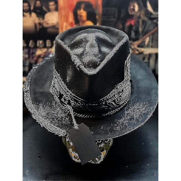 Cowboyhatt för män Punk Style Western Cowboy Hat Skull Hat Rzc