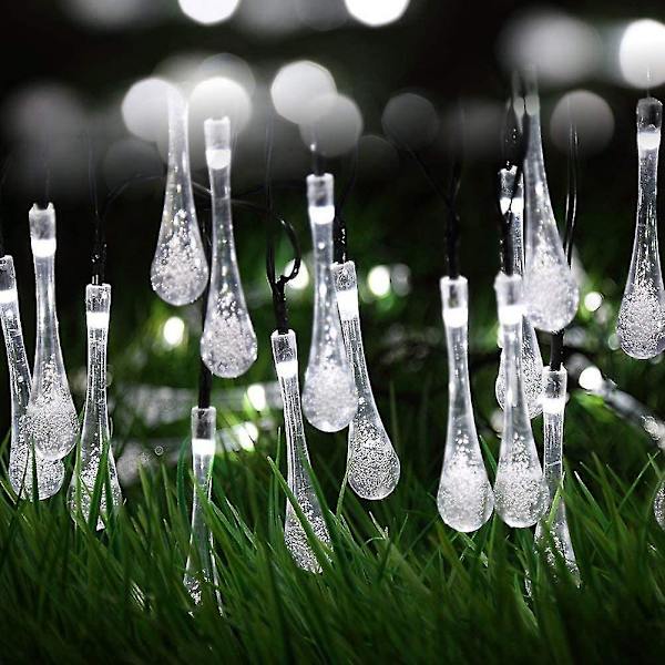6,5 m 30 LED utendørs solcelledrevne julelys 30 LED 8 moduser dekorative for hage uteplass hjem Chri