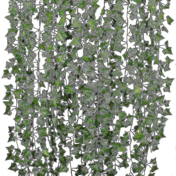 12 strängar Konstgjord murgröna Lövväxter Vinranka hängande krans Falska lövverk Blommor Hem Kök Trädgård Kontor Bröllop