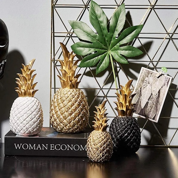 Rumsdekoration, Ananas Prydnad för Bord Restaurang Bröllopsfest, Vit Medium