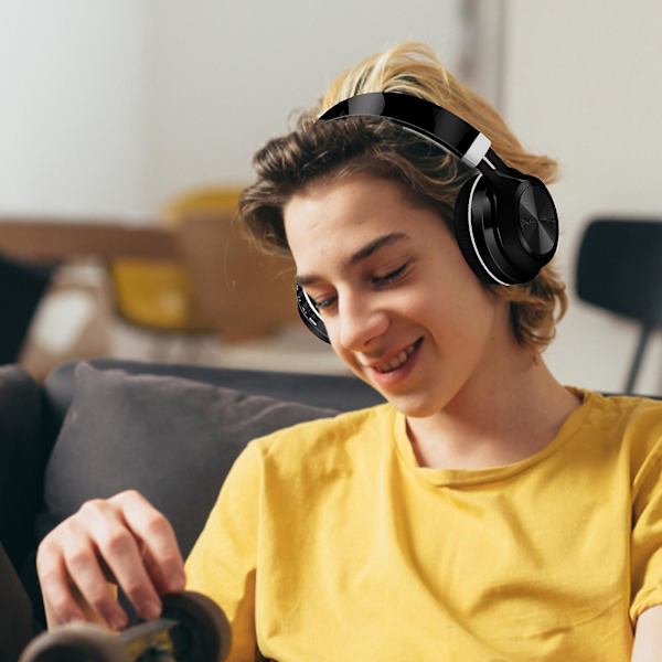 Trådløse hodetelefoner Bluetooth-hodetelefoner med dyp bass intelligent støyreduksjon lang rekkevidde sammenleggbar Bluetooth 5.0/TF-kort
