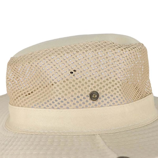 Mesh Kaffe Fiskeri Spand Hat - Solbeskyttelse, Åndbart Design
