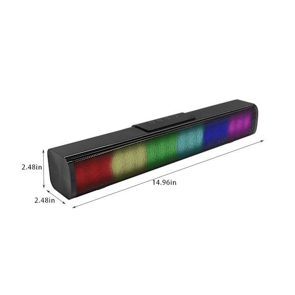 Bluetooth-højttaler, lang lydforstærker, LED-pickup-lys, subwoofer, computer-skrivebord, lang batterilevetid