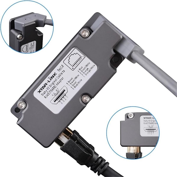 CB1 Dishy-kaapelin RJ45-sovitin Space X Ethernet -sovittimen PoE-injektorisarjaan (musta)