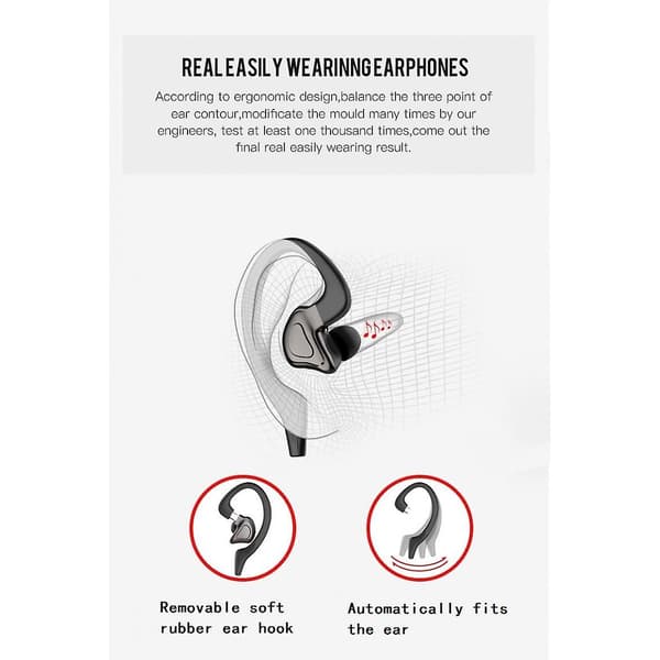 Tws 5.0 Bluetooth Stereo Sport Earphone Dual Microphone Wireless Bluetooth Helical Headset Headset