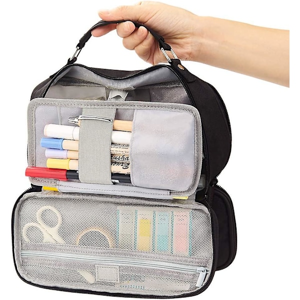 Large-capacity Pencil Case Stationery Storage Large Portable Pencil Case Bag Multi-compartment Doubl