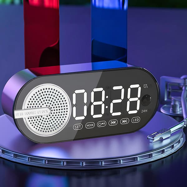 Älykäs herätyskello Bluetooth-äänellä (musta)
