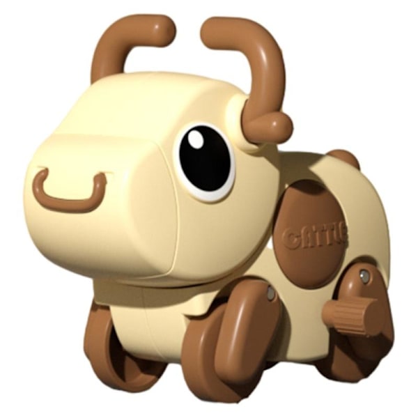 Klockdjur Press Ejection House Barn Cute Pet Chain 3 år gammal 2 flickor Baby Boy Toy Car（ox）