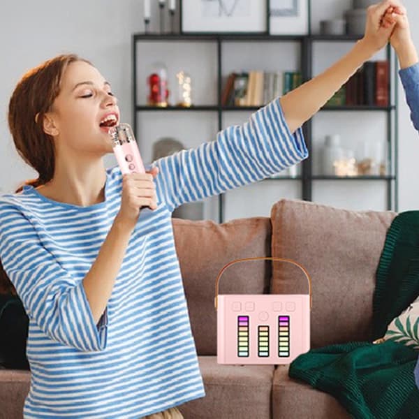 Farverige lys Bluetooth-højttaler med mikrofon Multifunktionel Bluetooth-lyd Trådløs ministereo