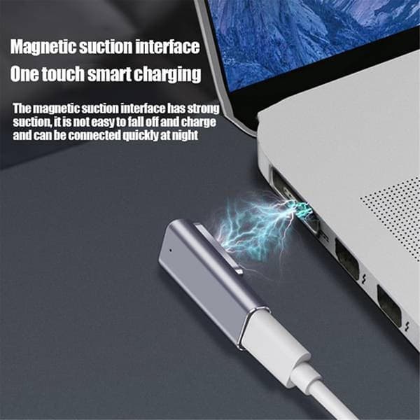 Magnetisk USB C-adapter Type C/DC5521 til 2-stik PD Hurtigopladningsadapter til /Pro（Som vist）