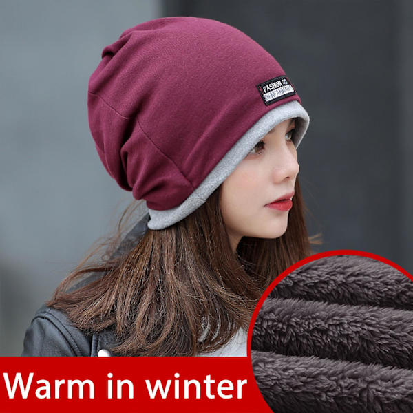 Slouchy Beanie Hat til mænd og kvinder - Elastisk og let bomuldshat (mørkegrå)