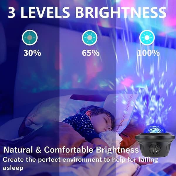 20 lyseffekter Galaxy Projector, musikkhøyttaler