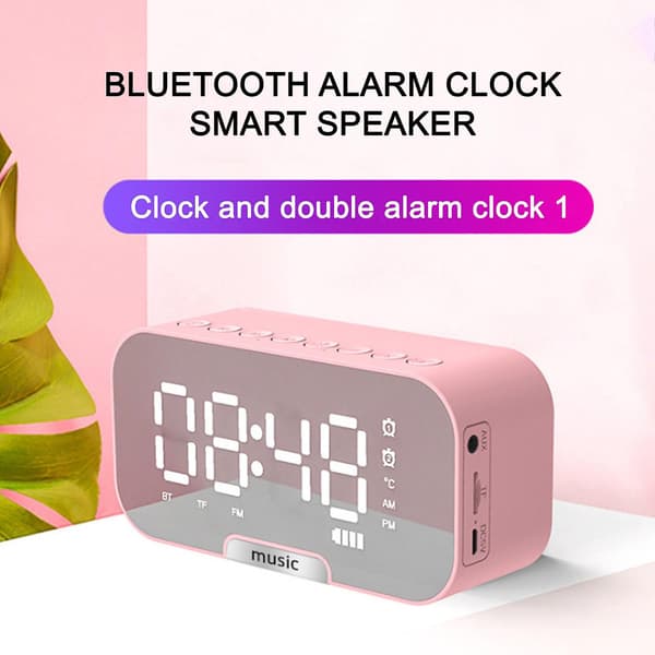 Salg Bærbar Vekkerklokke Radio Bluetooth-høyttaler