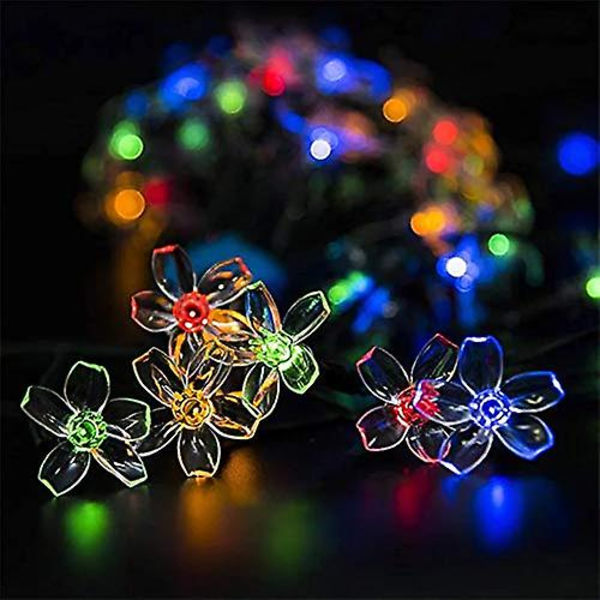 Solcelledrevne lyslenker, 23 fot 8 moduser 50 LED solcelledrevne eventyrlys Vanntett utendørs