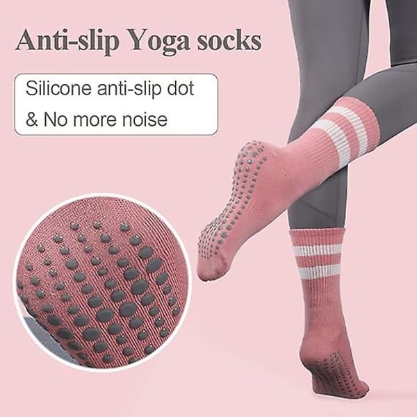 Strumpor Dam Anti-Slip Yoga Pilates Strumpor Bekväma hemsjukhusstrumpor för tjejer