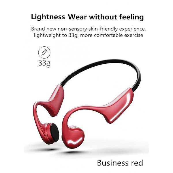 För Huawei Xiaomi Trådlösa Hörlurar Benledning Bluetooth 5.0 Headset Svettålig Lätt Sport Stereo Två Handsfree Headset | Bluetooth Headset