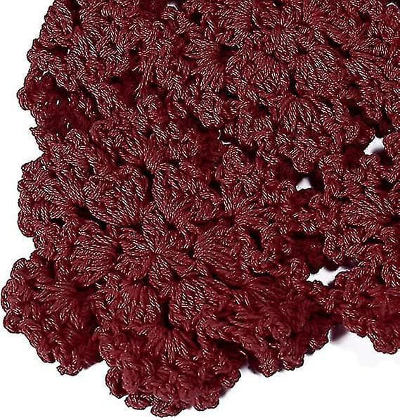 Kvinde Bomulds-hæklet Kalot Håndstrikkede Openwork Blomsterhue