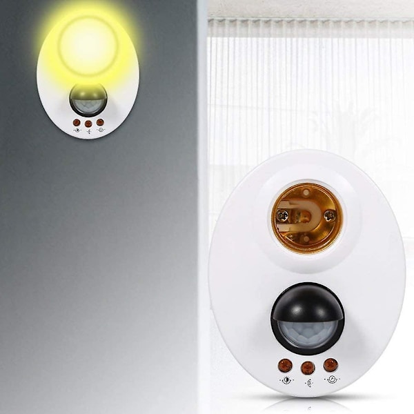 Lampfäste E27 110-250V Automatisk IR Infraröd Sensor Ljus Bas Bas Lampfäste Mänsklig Kropp Induktion Switch